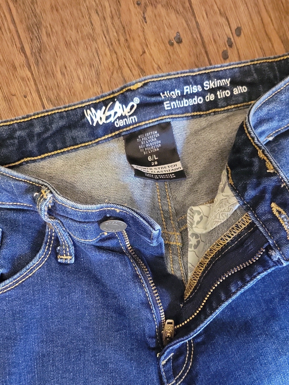 Mossimo Supply Co. Dark Blue High Rise Skinny Jeans